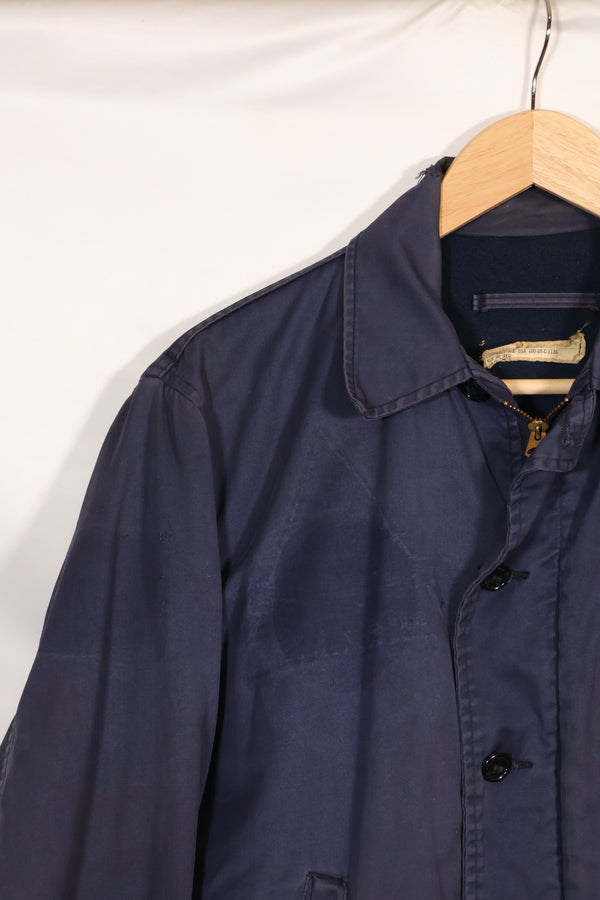 1968 Contract US Navy Anti-Submarine Patrol Mechanic Deck Jacket with locally made patches, used.