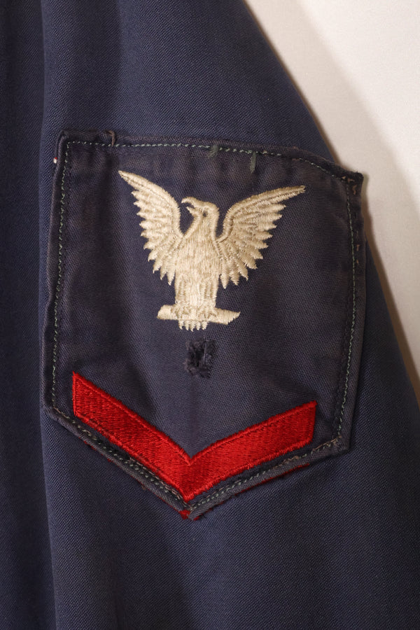 1968 Contract US Navy Anti-Submarine Patrol Mechanic Deck Jacket with locally made patches, used.