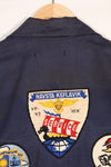 1968 Contract US Navy Anti-Submarine Patrol Mechanic Deck Jacket with locally made patches, used.