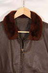 1950s-60s lot US Navy G-1 flight jacket without contract label, used.