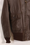 1950s-60s lot US Navy G-1 flight jacket without contract label, used.