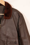 1950s-60s lot US Navy G-1 flight jacket without contract label, used.