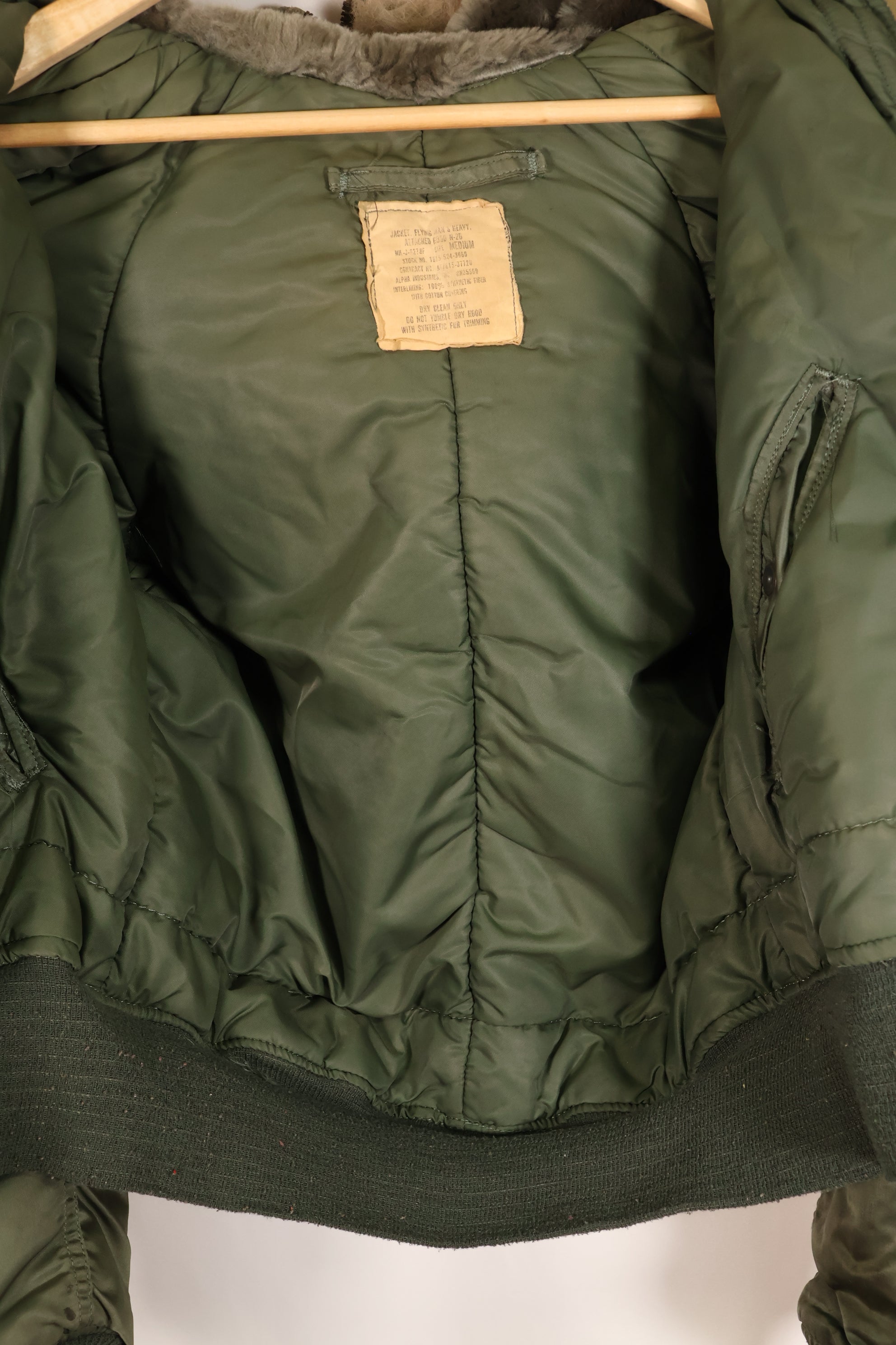 Late 1980s, MEDIUM, Civilian Use, Made by Alpha Industries, N2-B Flight Jacket, Used