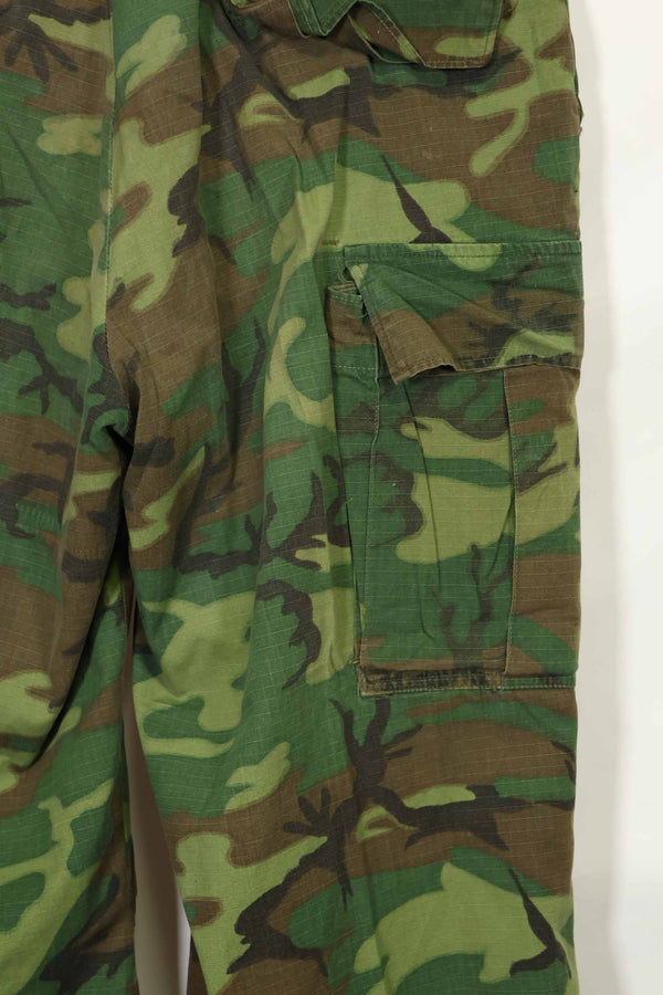 1968 Contract Ripstop Fabric US Army ERDL Camouflage Fatigue Pants M-L Used