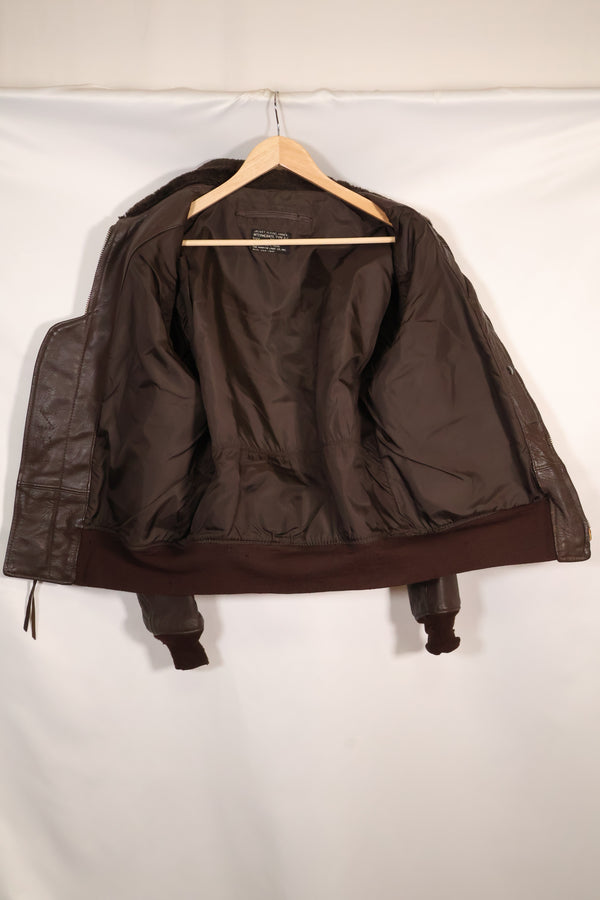 1969 Contract Size 44 US Navy G-1 Flight Jacket Large Size Used