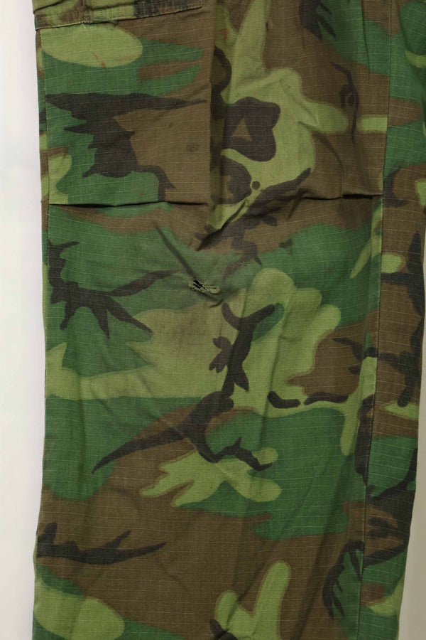 1968 Contract Ripstop Fabric US Army ERDL Camouflage Fatigue Pants M-L Used