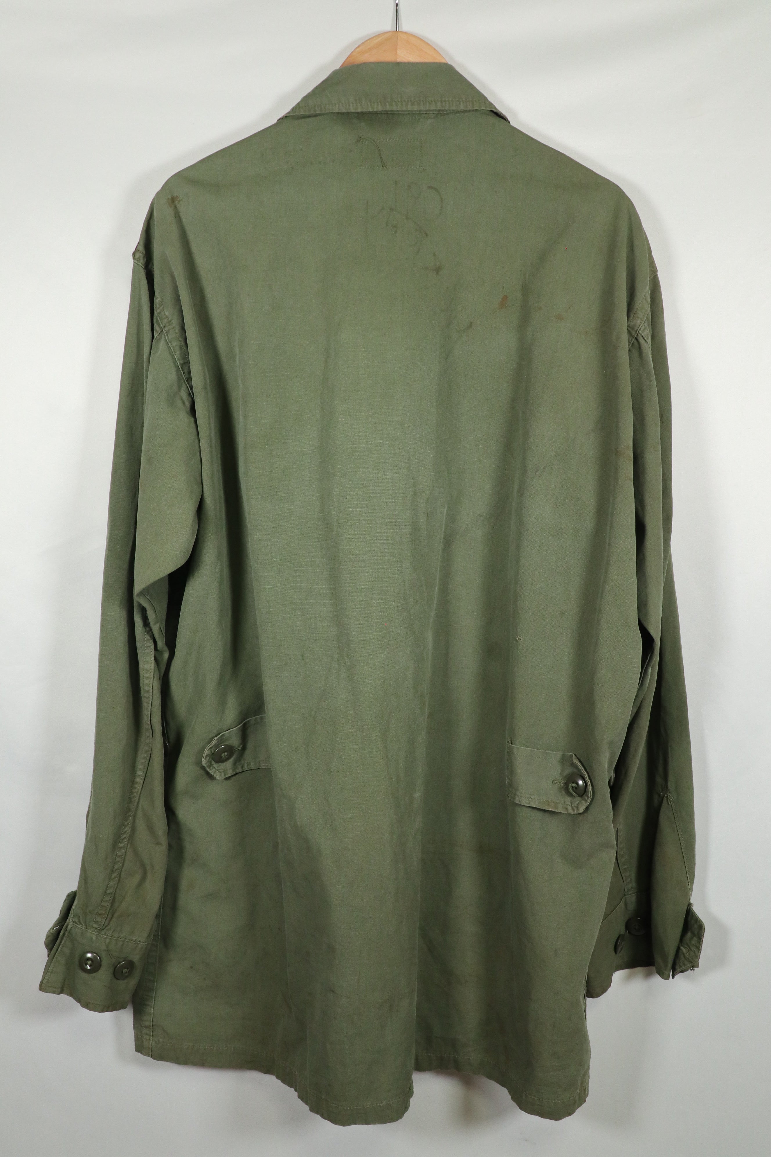 Real 1963 1st Model Jungle Fatigue Jacket MEDIUM-LONG, used with fading.