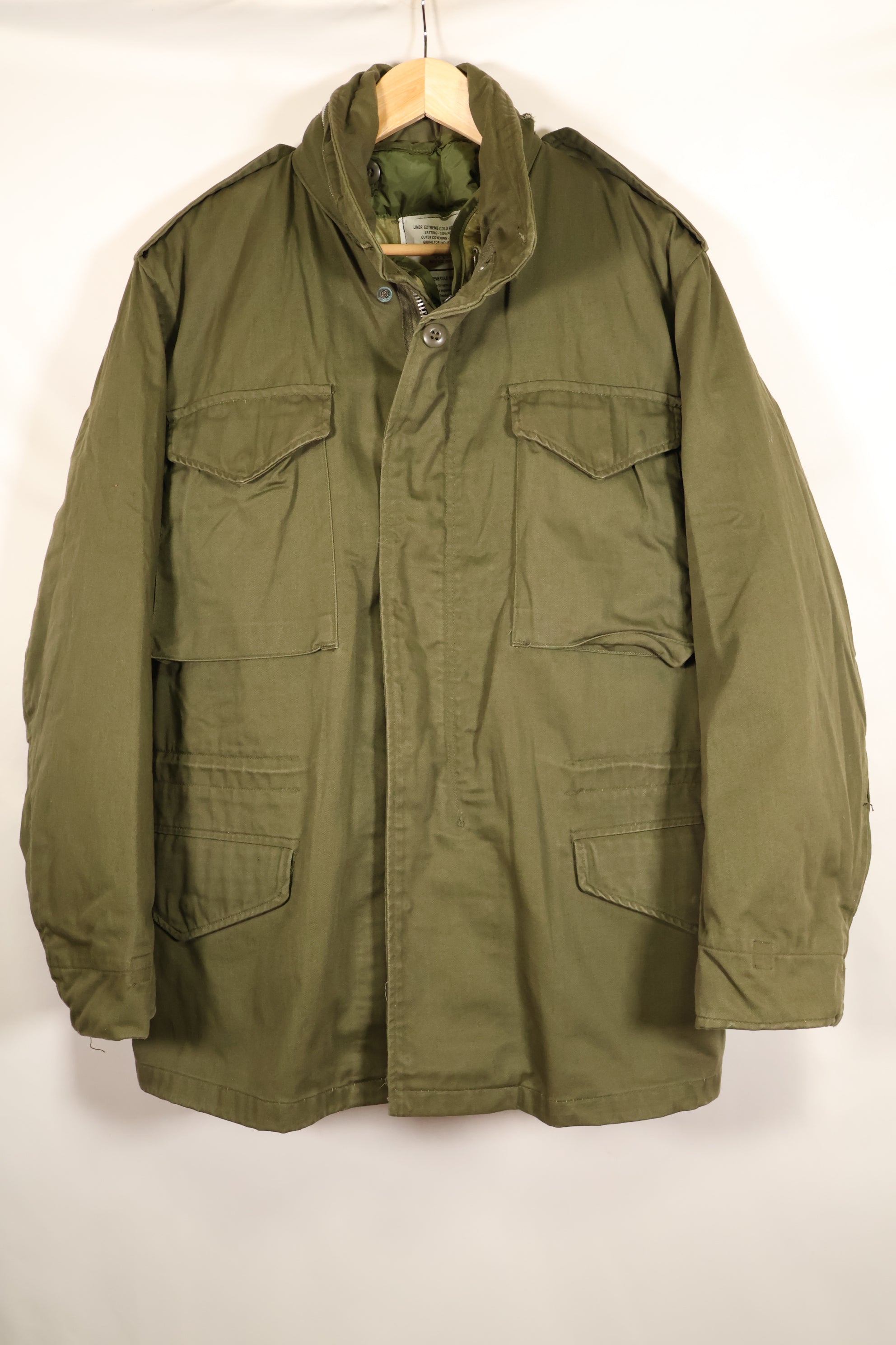 1967 Contract, M-R, U.S. Military, 2nd Model M65 Field Jacket, Aluminum Zipper, With Liner, Used