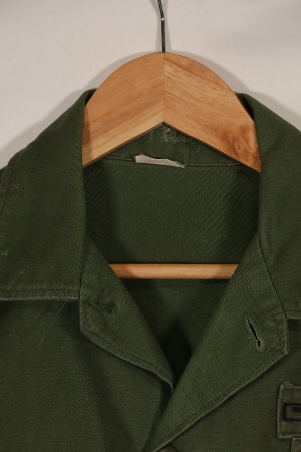 Real 1968 OG-107 Utility Shirt with Green Beret Okinawa made SSI, used.