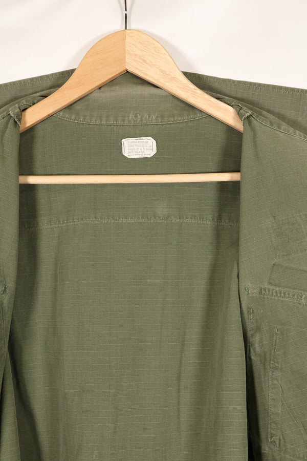 1968 Contract X-L-R 4th Model Jungle Fatigue Jacket, faded, used.