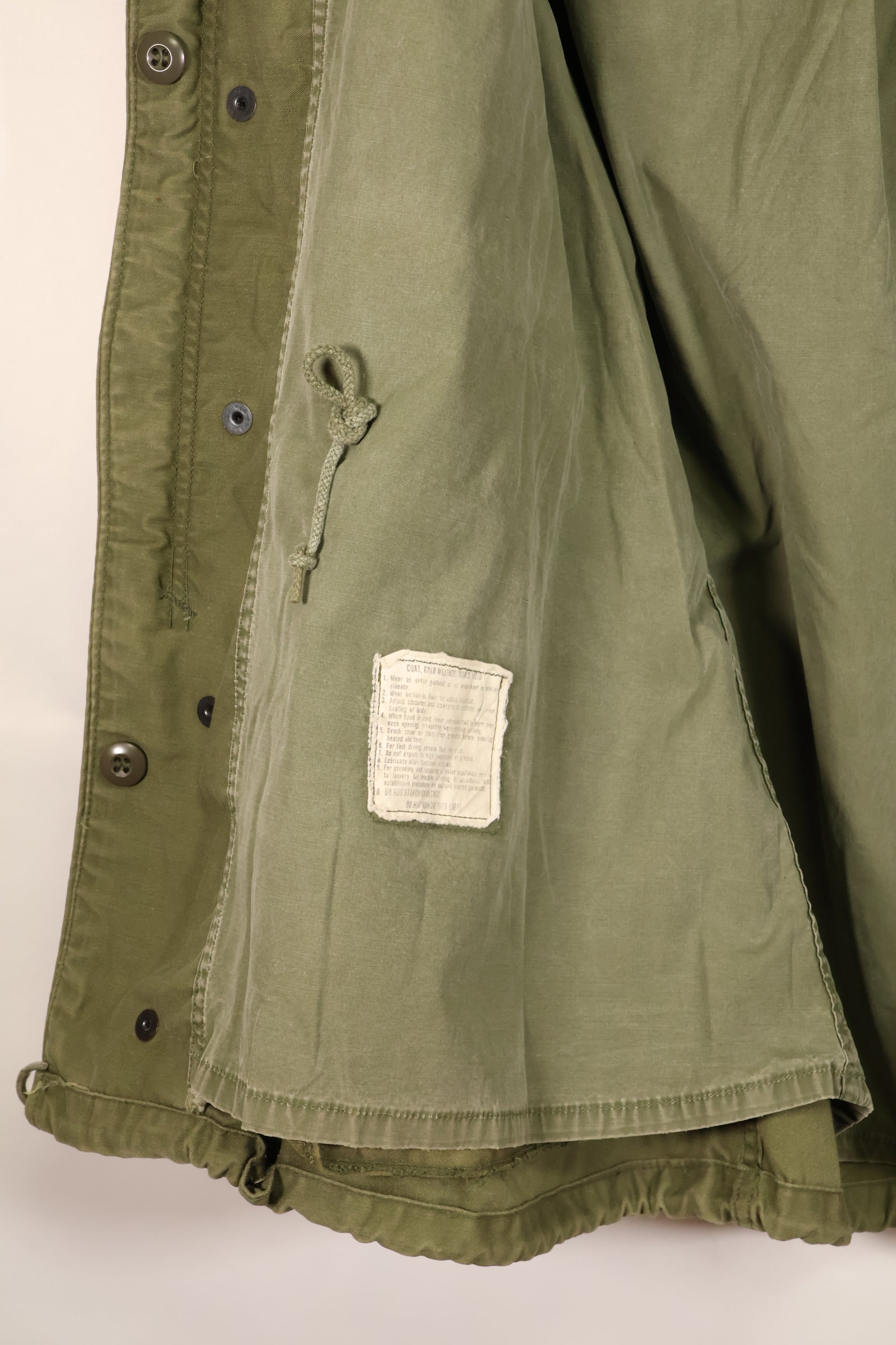 1974 Contract, S-R, U.S. Military, M65 Field Jacket, 3rd Model with Liner, Used