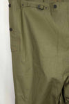 1940s-early 50s U.S. Navy, Army button deck pants, rain pants, used, A