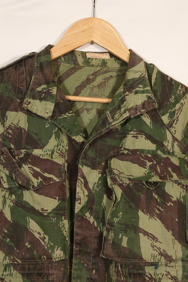 1960s-70s Portuguese Army Lizard Camouflage Combat Jacket, used.