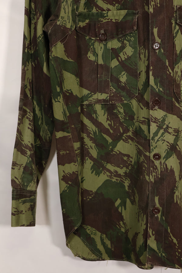 1960s-70s Portuguese Army Lizard Camouflage Combat Shirt, used.