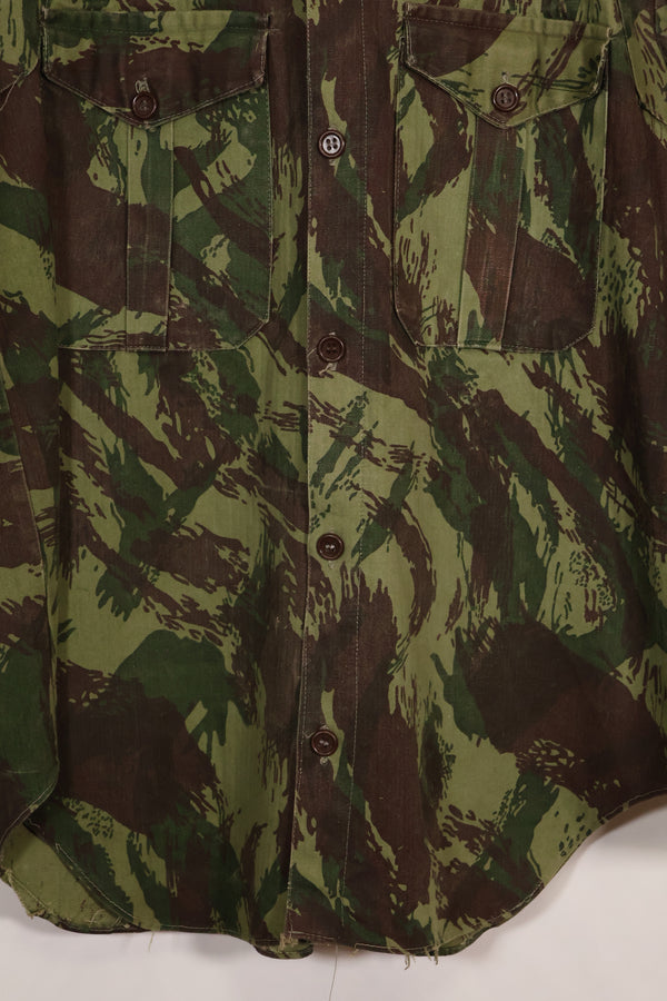 1960s-70s Portuguese Army Lizard Camouflage Combat Shirt, used.