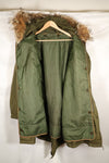 Early 1950s M51 Field Parka with fishtail wool pile liner, used.