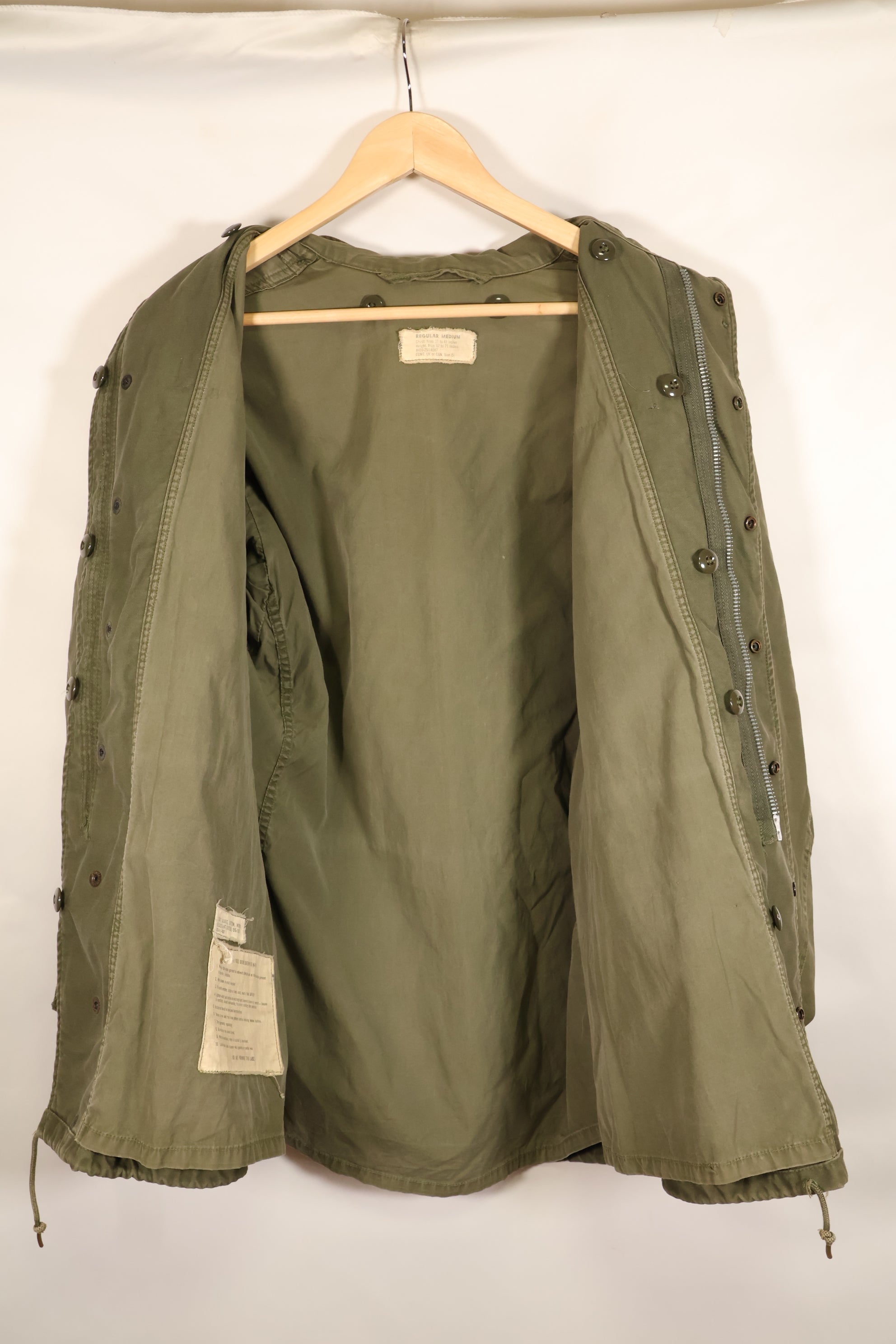 Early 1960s Lot: M-R, U.S. Army M51 Field Jacket with Liner, Used