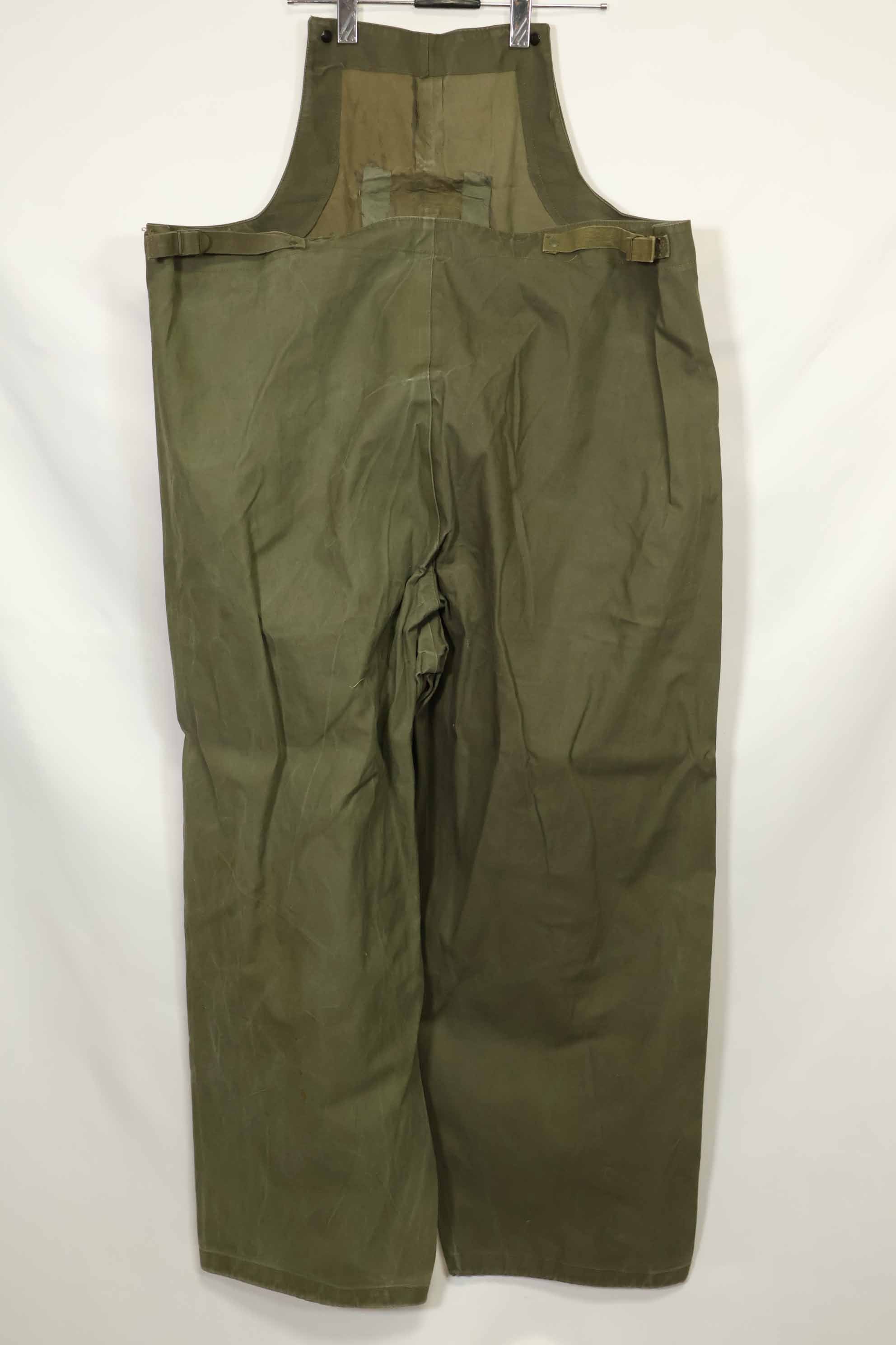 1940s-early 50s U.S. Navy deck pants, rain pants, used, C