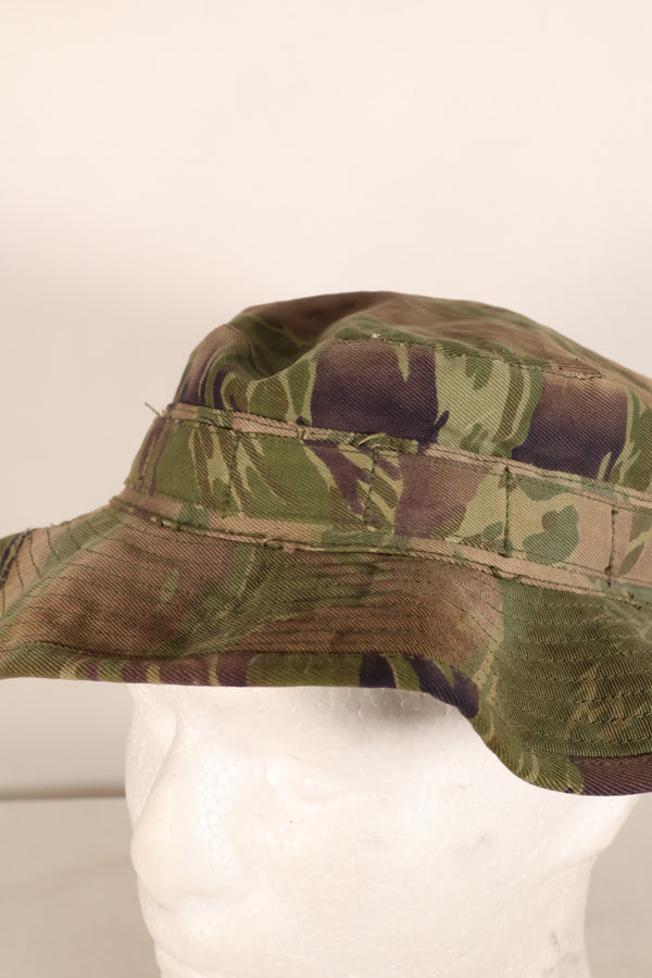 Authentic Fabric: Tiger Stripe, TO78, Silver Tiger Pattern, CISO Cut, Boonie Hat, Post-War, Used
