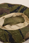 Authentic Fabric: Tiger Stripe, TO78, Silver Tiger Pattern, CISO Cut, Boonie Hat, Post-War, Used