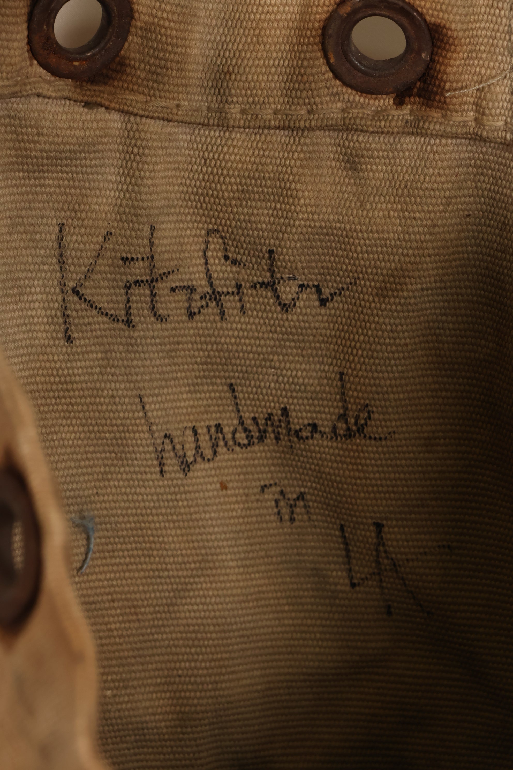 オーダーメイド品　WWII アメリカ海軍　ダッフルバッグ改造　スヌーピーモチーフ　LA Kitzfitz 製