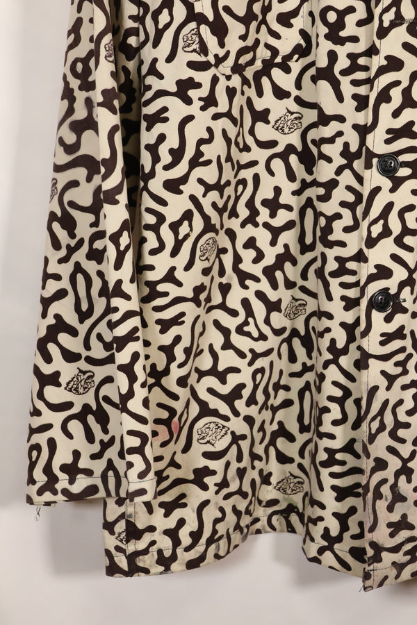 1980's Korean student camouflage clothing Hangul camouflage shirt, almost unused A
