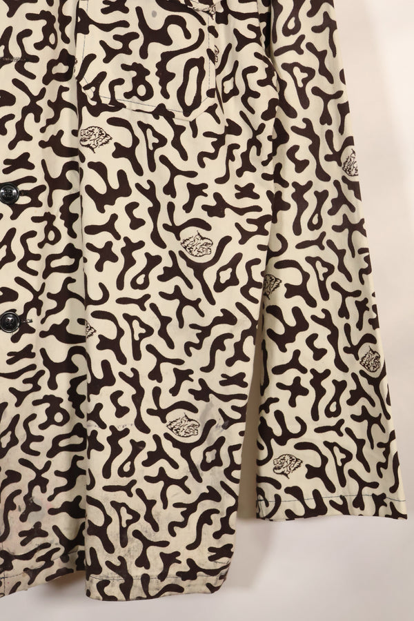1980's Korean student camouflage clothing Hangul camouflage shirt, almost unused A