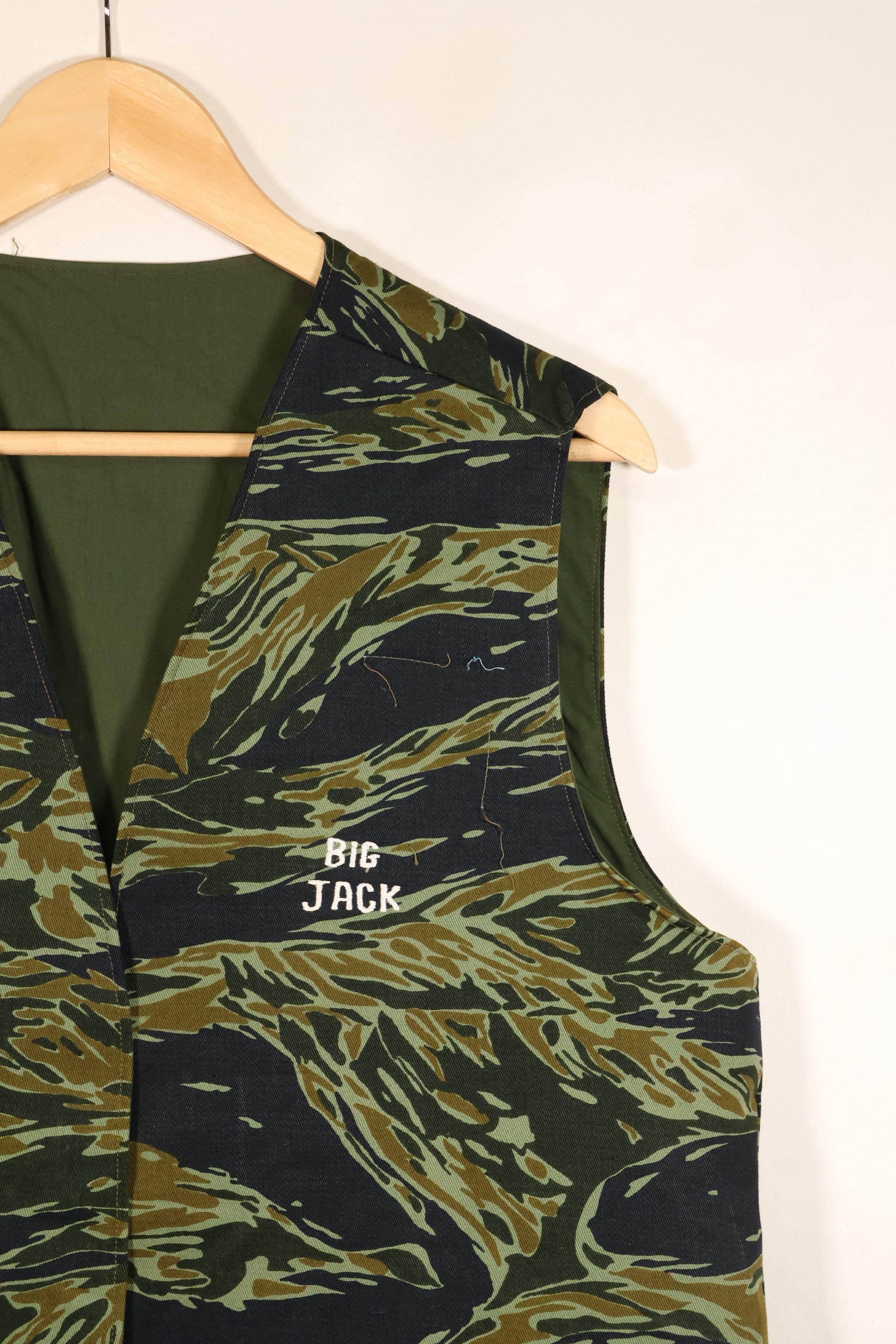 Circa 1970: Tiger Stripe Tour Vest, made by Thai Taylor, unused