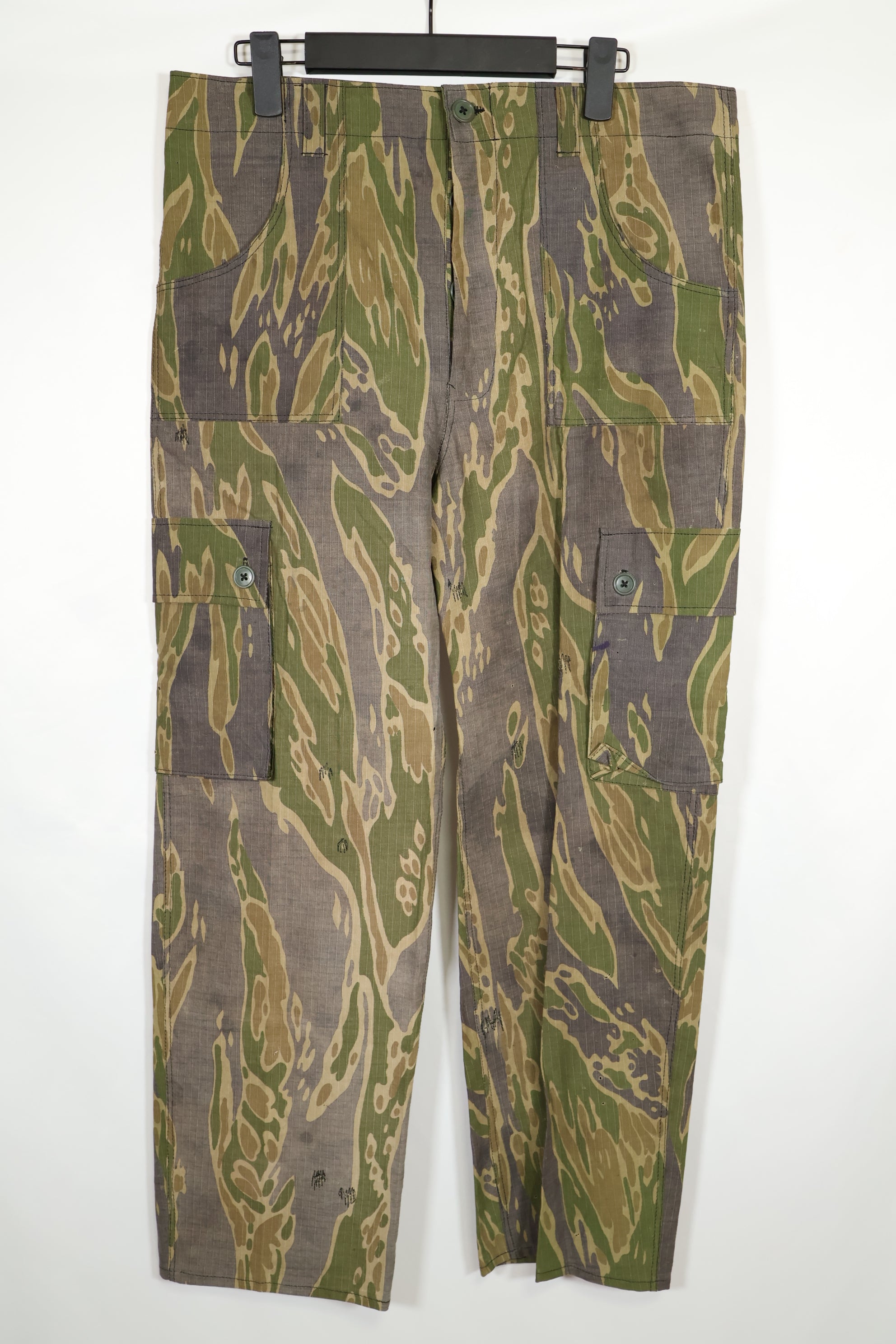 Real Fabric 1970s Late War Tiger Stripe Pants Vertical Use Used