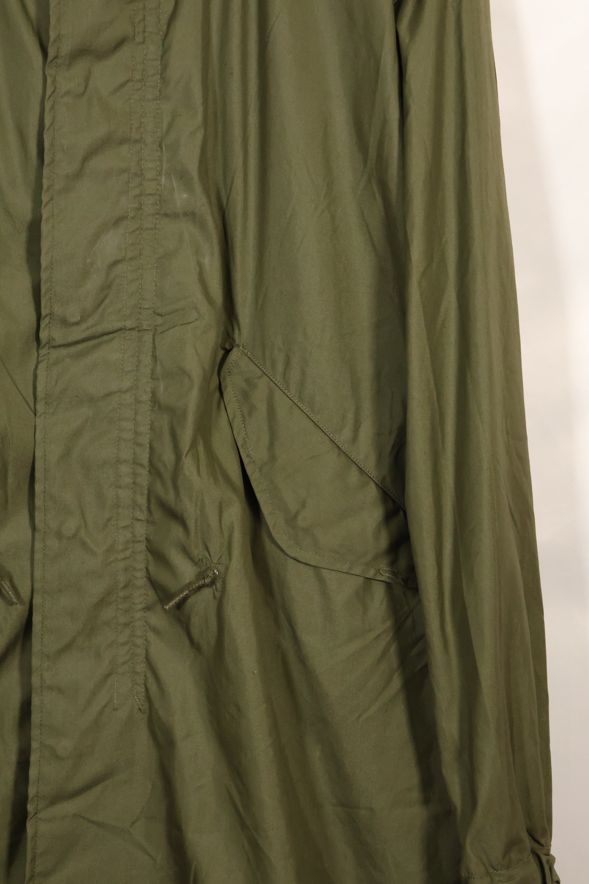 1970 Contract M-R Deadstock US Army M65 Field Parka, aluminum zipper, long term storage.