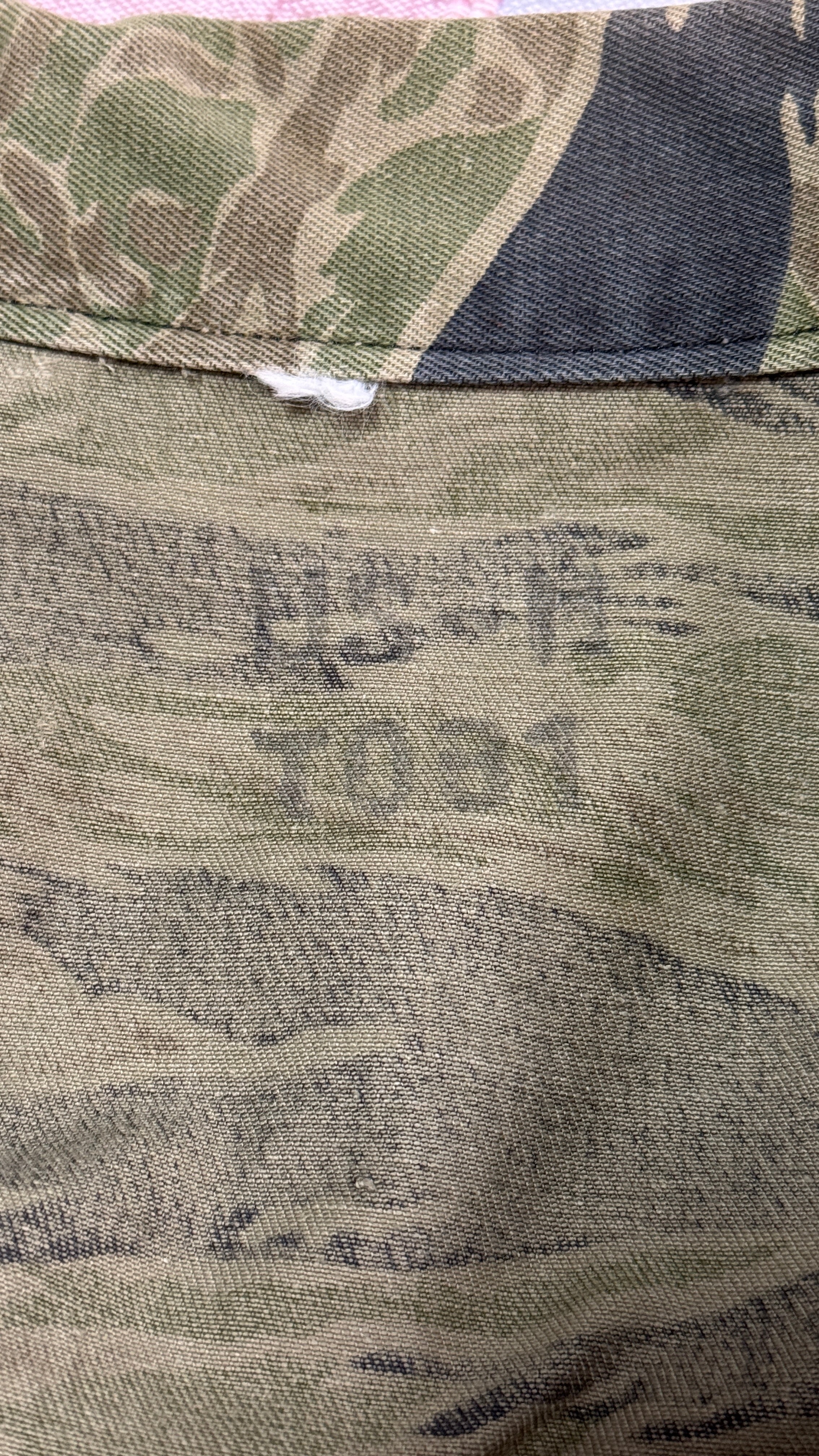 Circa 1970–71, US-M, TO81, Silver Tiger Pattern, Tiger Stripe Shirt, with Patch, Used