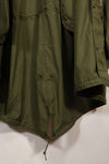 1970 Contract M-R Deadstock US Army M65 Field Parka, aluminum zipper, long term storage.