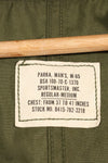 1970 Contract M-R Deadstock US Army M65 Field Parka, aluminum zipper, long term storage.