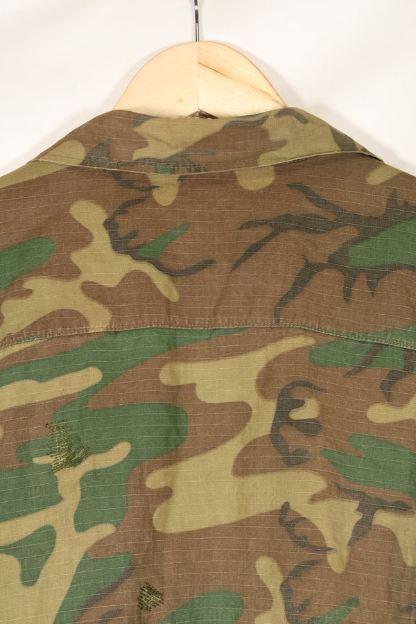 1968年契約　L-R　リップストップ　ERDL迷彩　ジャングルファティーグ　ジャケット　状態良い　中古品