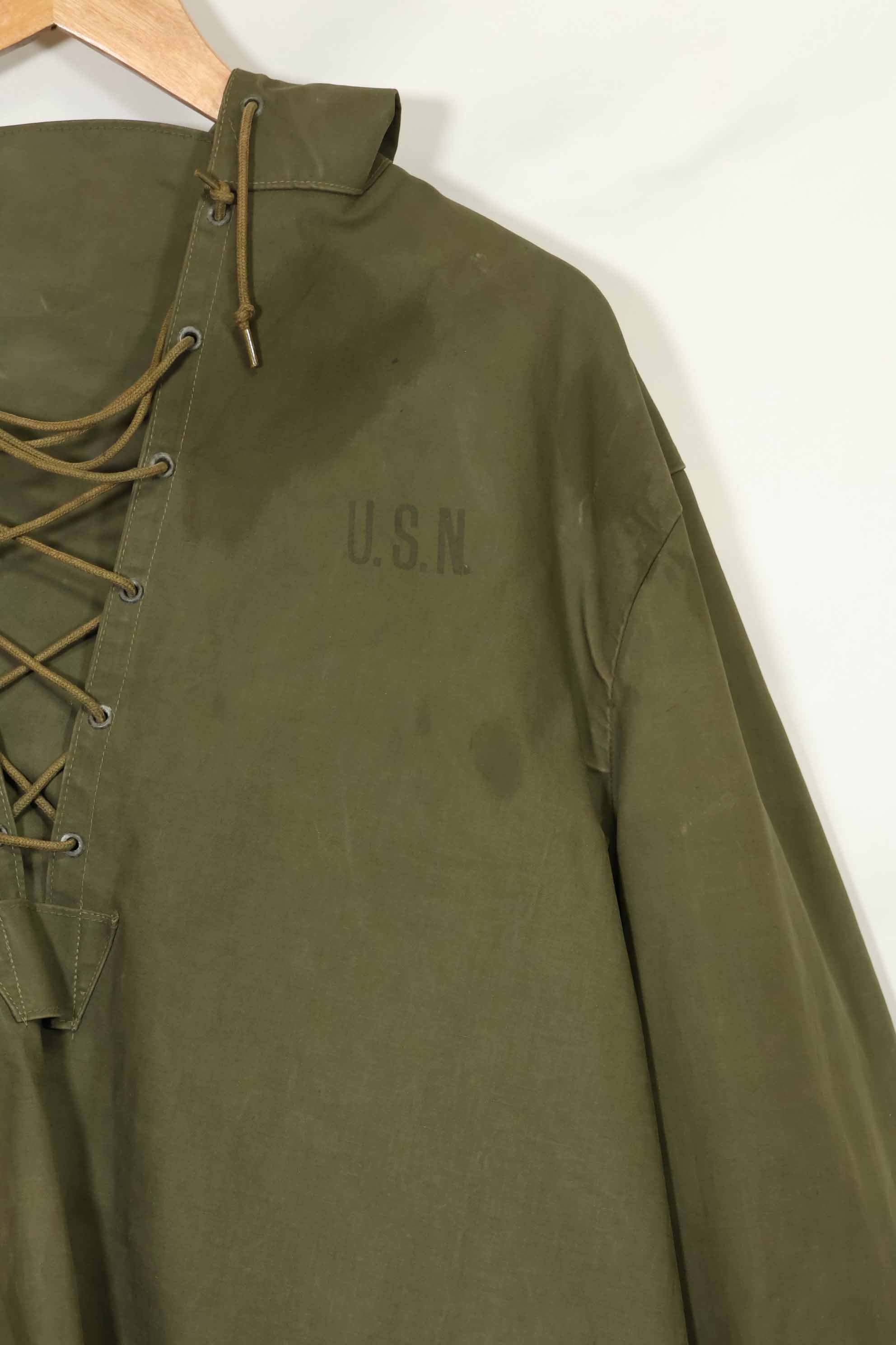 1950's U.S. Navy Deck Jacket Rain Jacket, Used, A