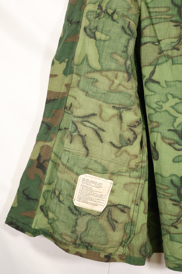 1969年契約　M-S　リップストップ　ERDL迷彩　ジャングルファティーグ　ジャケット　褪色あり　中古品