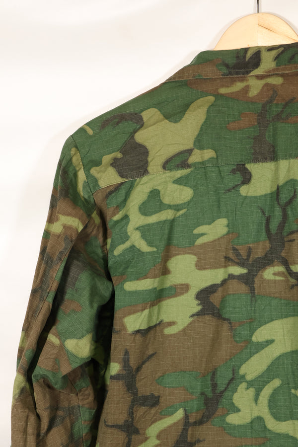 1969年契約　M-S　リップストップ　ERDL迷彩　ジャングルファティーグ　ジャケット　褪色あり　中古品