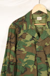 1969 Contract M-S Ripstop ERDL Camouflage Jungle Fatigue Jacket, faded, used, B