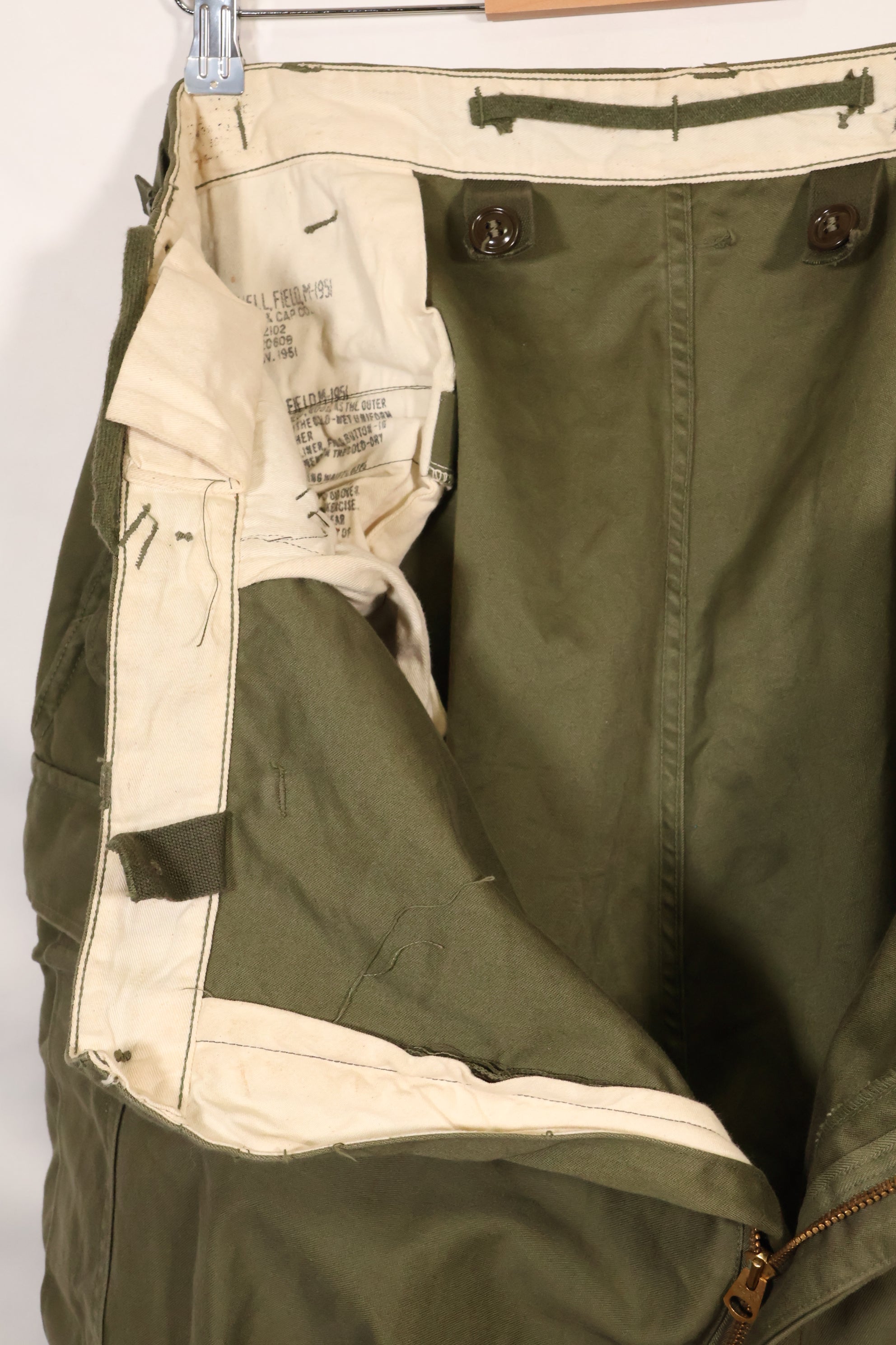 1953 Contract Large Size US Army M-1951 Field Pants Cargo Pants Used