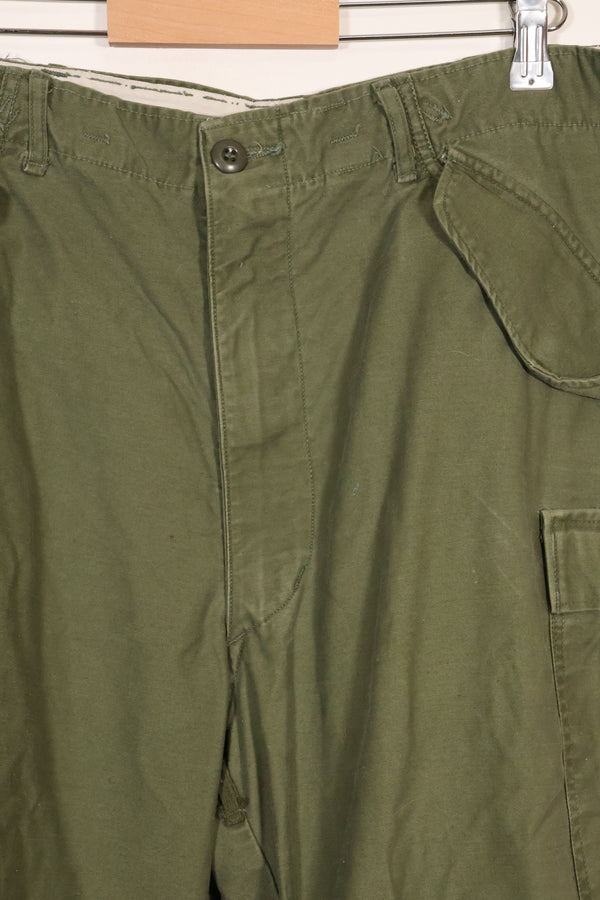 1960s-70s, estimated M-R U.S. Army M65 cotton field pants, used.