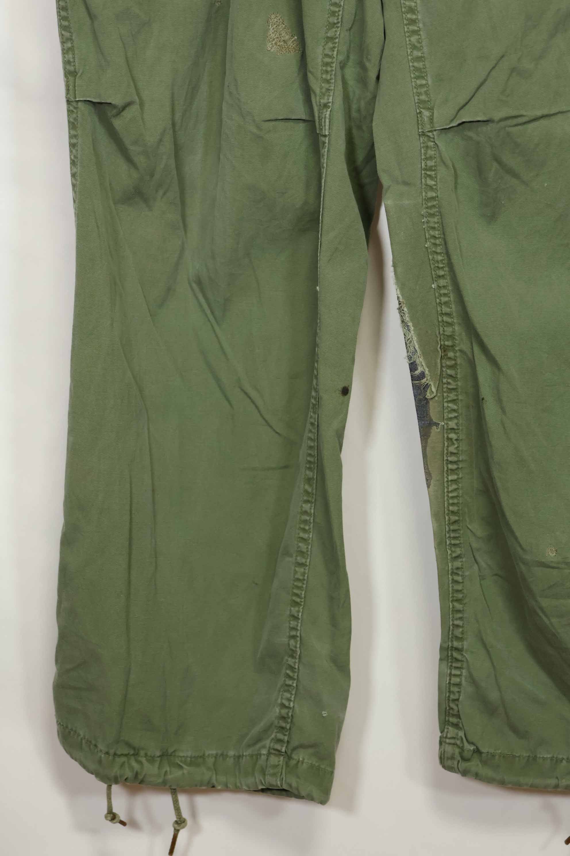 Estimated 1967 Contract 3rd Model Non Ripstop Jungle Fatigue Pants M-R Used