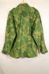 Authentic Fabric, Post-War Production, Authentic Mitchell Camouflage, Made from Shelter Half Fabric, 1st Model Jungle Fatigue Jacket, Used