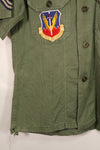 Real 1960s lot OG-107 USAF utility shirt with direct embroidery