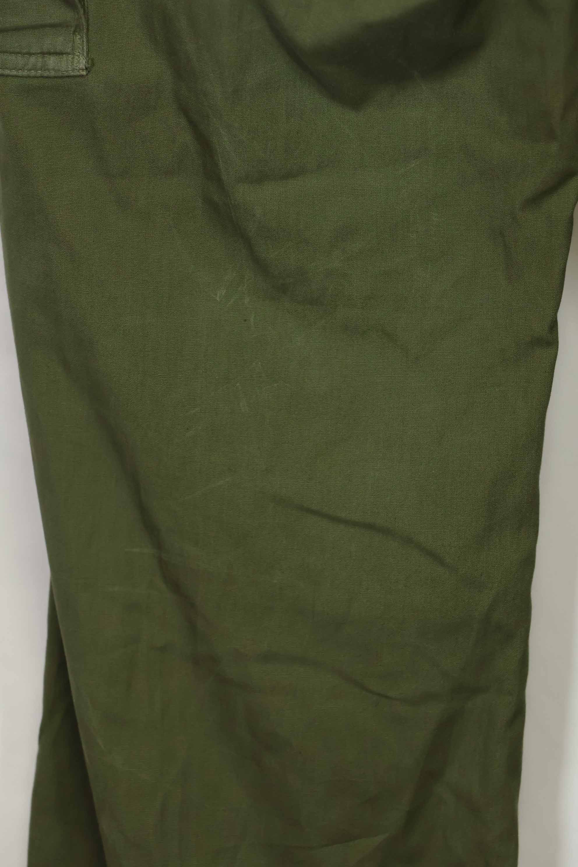 Estimated 1967 Contract 3rd Model Non Ripstop Jungle Fatigue Pants M-R Good Condition Used