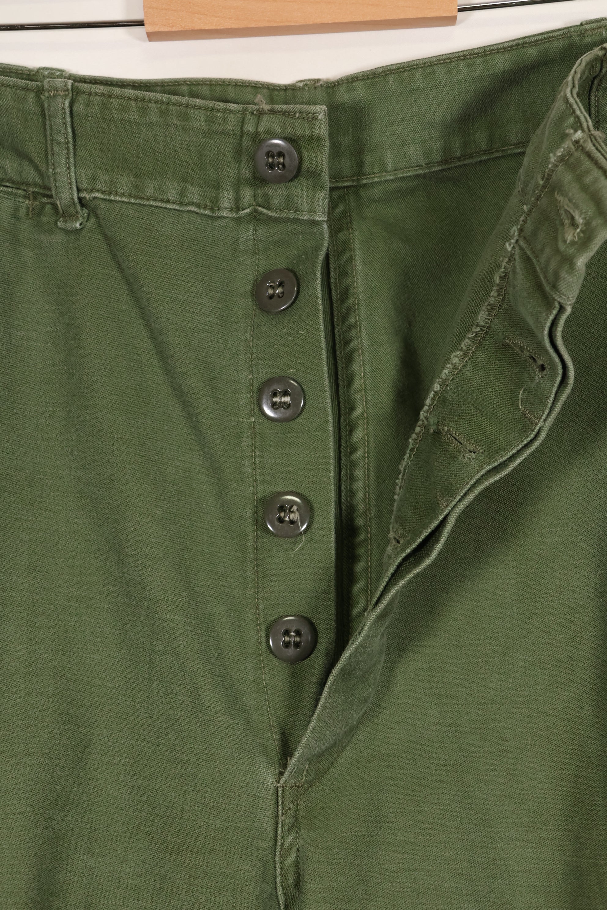 1950s-60s, estimated size 34 USMC P-56 utility pants, used.