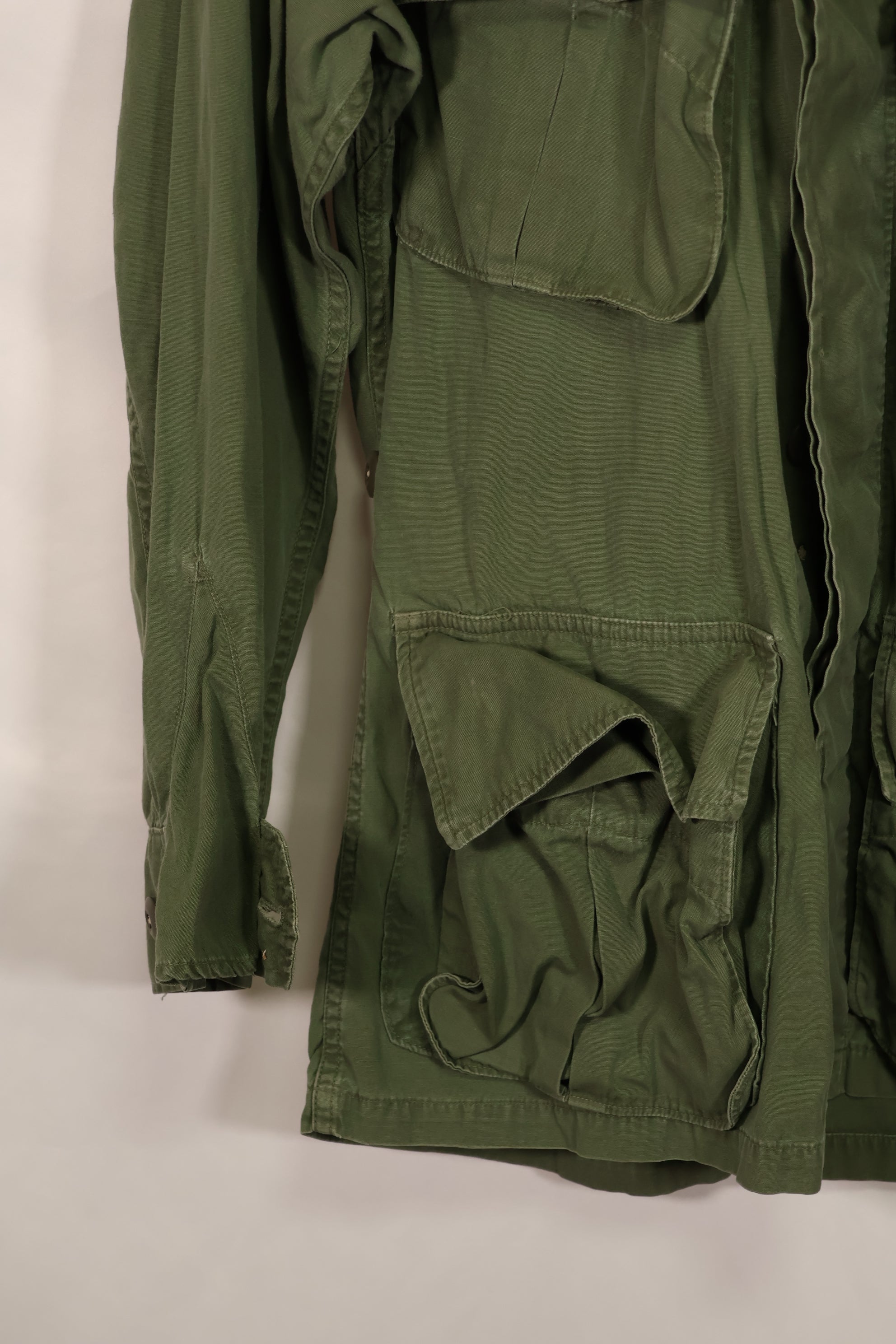 Real 2nd Model Jungle Fatigue Jacket without epaulettes, used.