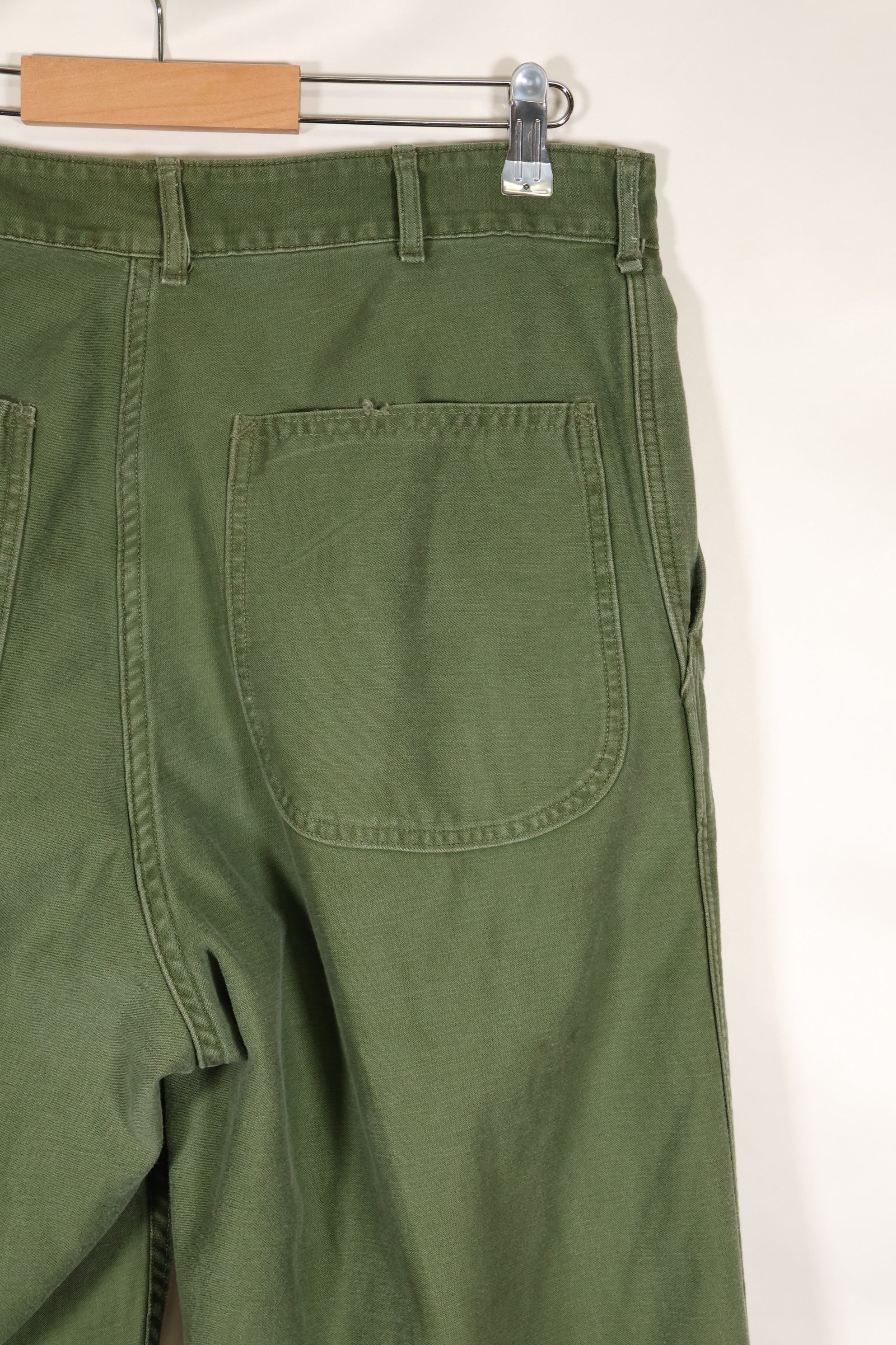 1950s-60s, estimated size 34 USMC P-56 utility pants, used.