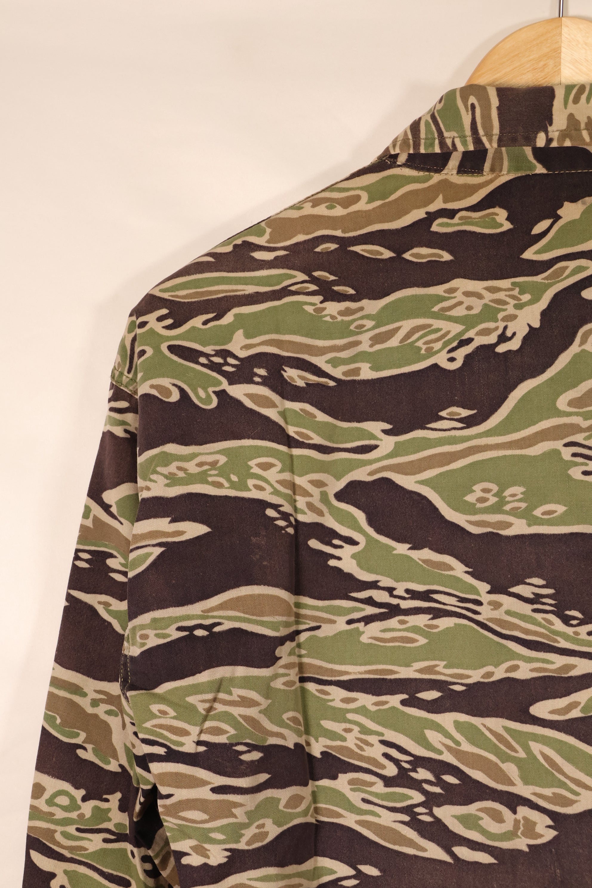 Late 1960s—Estimated US-S—Late War Lightweight—Tiger Stripe—Shirt—Some wear and fading—Used
