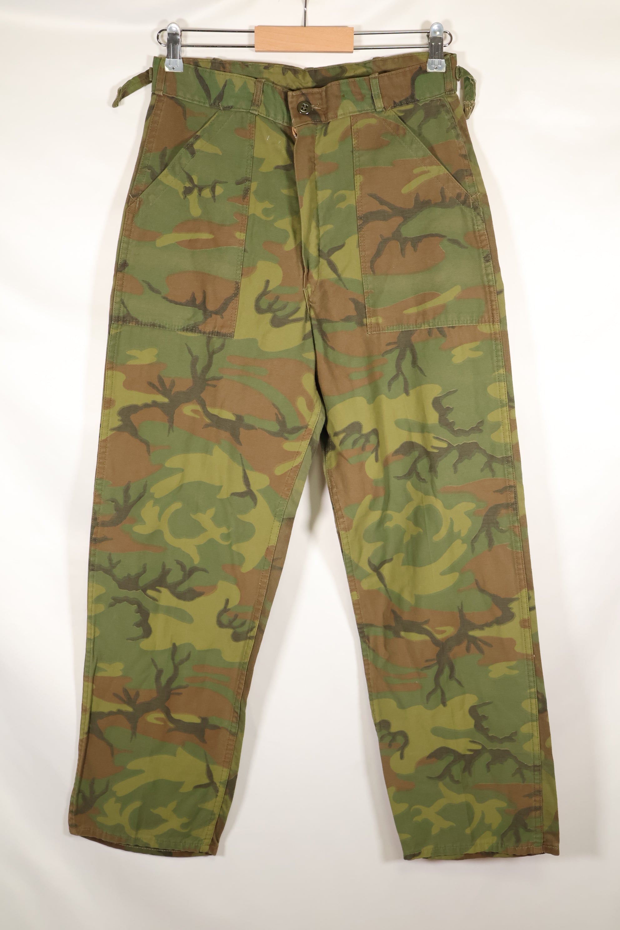 1960s Invisible Leaf Camouflage U.S. Army Utility Pants Cut Almost Unused