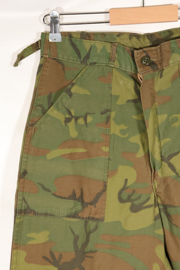 1960s Invisible Leaf Camouflage U.S. Army Utility Pants Cut Almost Unused